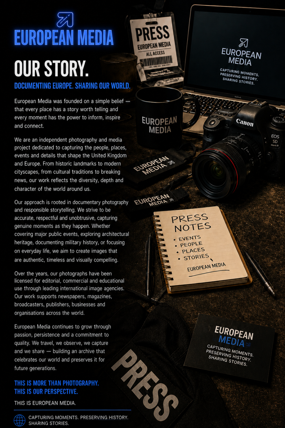 European Media independent journalism and documentary photography covering history, travel, culture and major events across the UK and Europe.